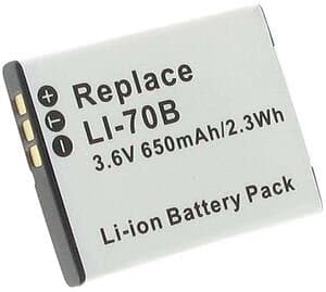 Batteriexperten Kompatibelt med Olympus VG-110, 3.6V (3.7V), 650 mAh