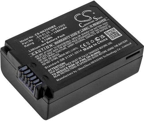 Batteriexperten Kompatibelt med Nikon Z50 ZFC, 7.6V, 1280 mAh
