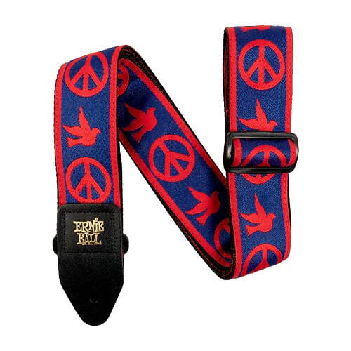 Ernie Ball EB-4698 Peace Love Dove Strap Red Blue