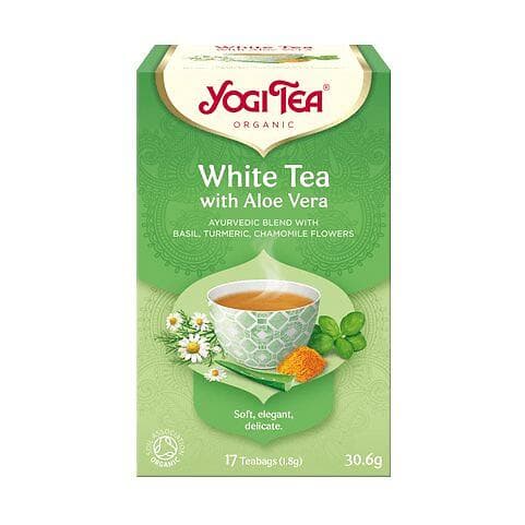 Yogi Tea White Tea with Aloe Vera, 17 påsar