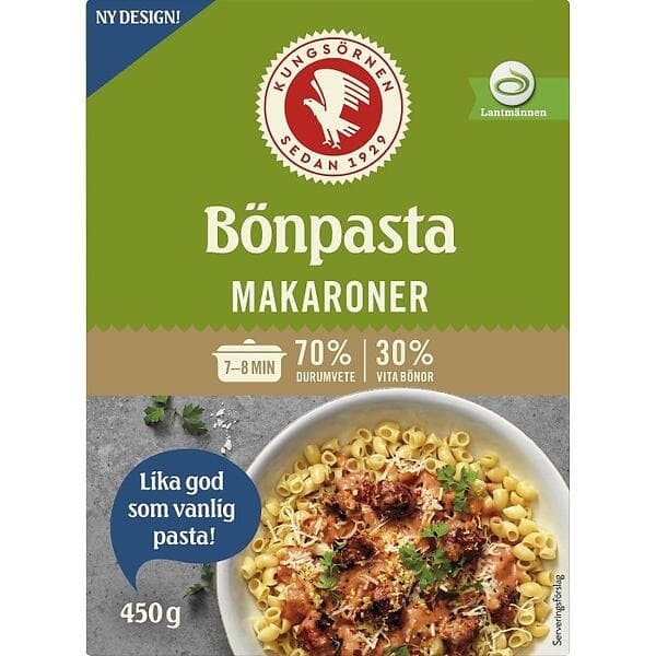 Kungsörnen Bönpasta Makaroner 450g