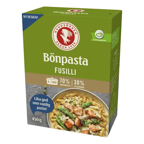 Kungsörnen Bönpasta Fusilli 450g