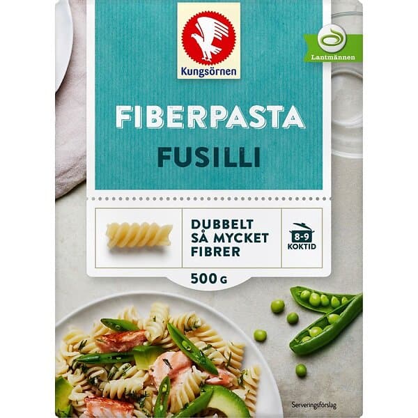 Kungsörnen Ljus Fiberpasta Fusilli 500g