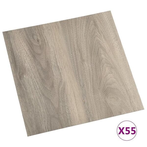 vidaXL Självhäftande golvplankor 55 st PVC 5,11 m² taupe