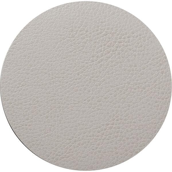 Lind DNA Circle Glasunderlägg Serene 10 cm, Cream Återvunnet Läder