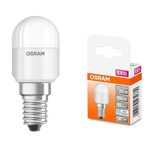 Osram LED-glödlampa T26 2,3W/865 (20W) frosted E14