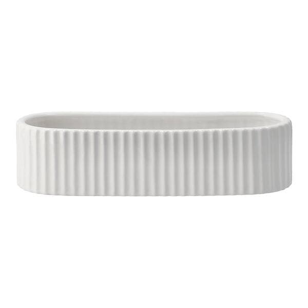 DBKD Stripe adventsljusstake 30 cm Shiny white