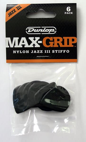 Jim Dunlop Plektrum Nylon MaxGrip JAZZ471P3S 6/PLYPK