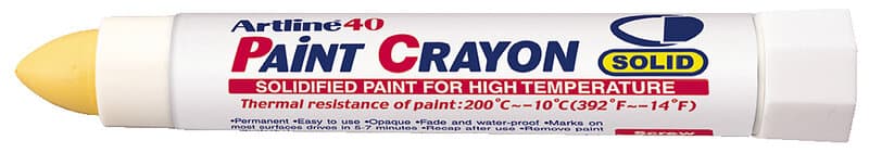Artline Märkkrita Rund 40 Paint Cray gul