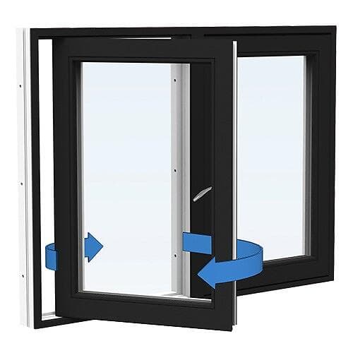 Skånska Byggvaror Energi Aluminium Sideswing-fönster 10, 6, Svart 3402-4690