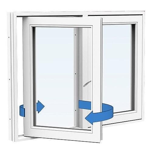 Skånska Byggvaror Energi Aluminium Sideswing-fönster 12, 17, Vit 3402-1239