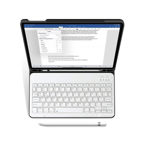 SC iPad 10,2 (2019/2020/2021) Fodral och Tangentbord Svart