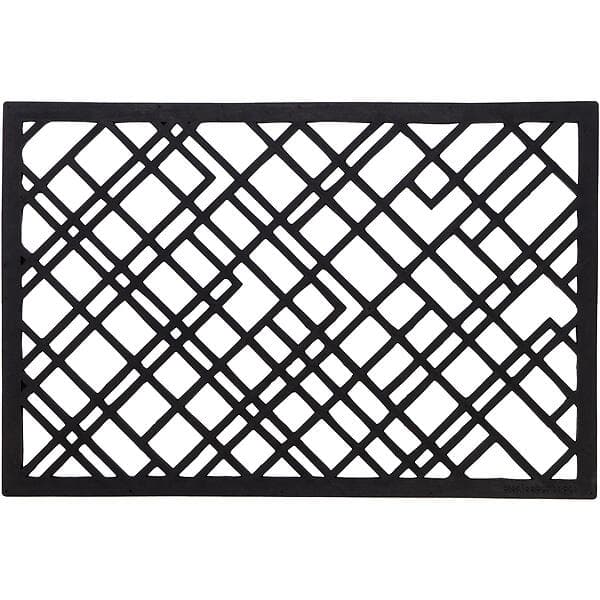 Tica Copenhagen Lines Dörrmatta 60x90 cm, Svart Gummi