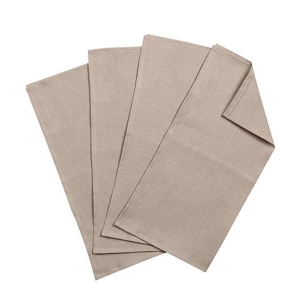 Scandi Living Clean linneservetter 45x45 cm 4-pack sand