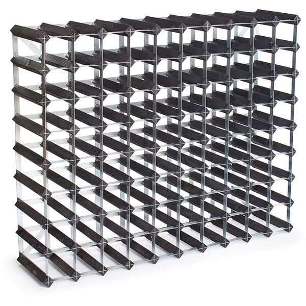 Traditional Wine Racks Vinställ 90 Flaskors Black Ash