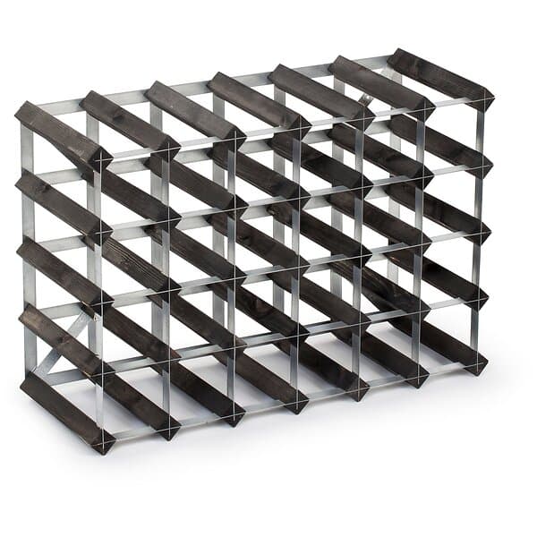 Traditional Wine Racks Vinställ 30 Flaskors Black Ash