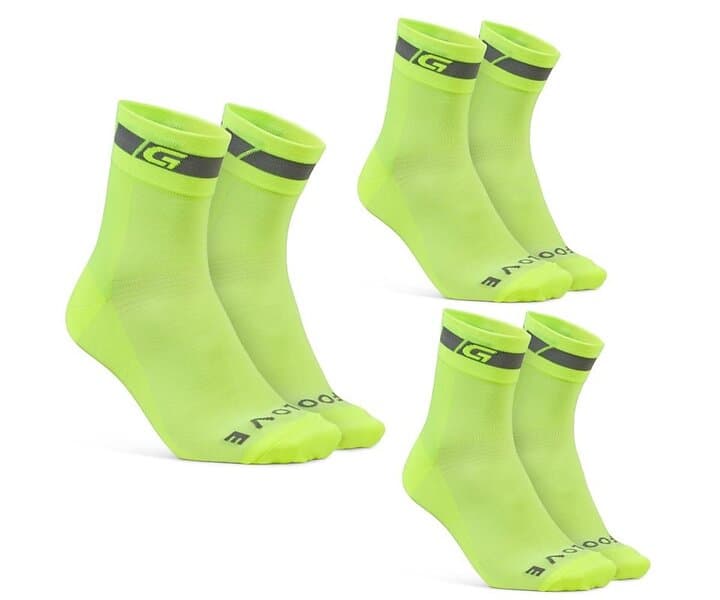 GripGrab Cykelstrumpor Hi-Vis Regular Cut 3Pack