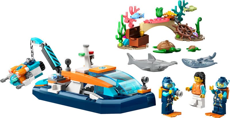 LEGO City 60377 Utforskare Och Dykarbåt