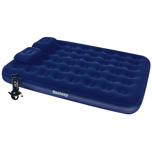 Bestway Luftmadrass med kudde och luftpump 203 x 152 22 cm 67374