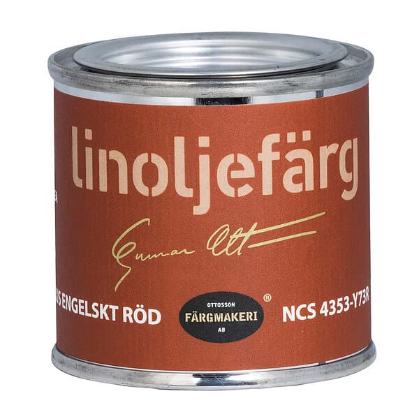 Ottosson Linoljefärg Engelskt Röd Ljus LINOLJEFÄRG ENGELSKT RÖD LJUS 0,1L 901874