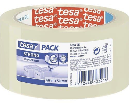 Packtejp TESA PP transparent 50mm 66m