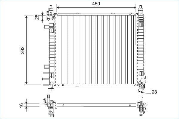 Valeo Kylare, motorkylning 701169
