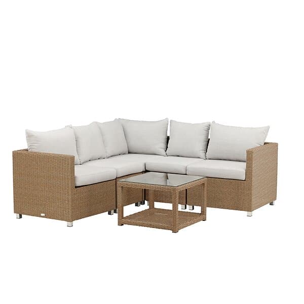 Venture Design Loungegrupp Vamos Utomhus modulsoffa 3+2+1 Natur / Sand dyna 9612-007