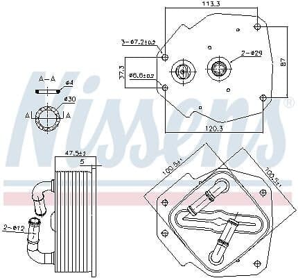 Nissens Oljekylare, motor 91418