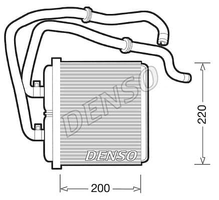 Denso Värmeväxlare, kupévärmare DRR12003