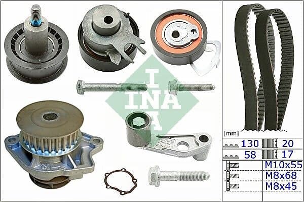 Vattenpump kuggremssats Ina 530036030