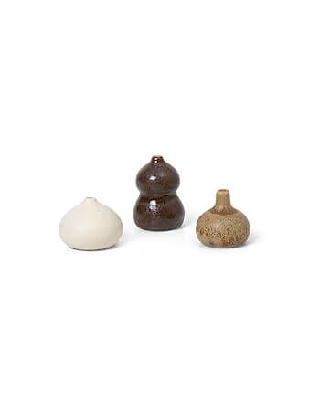 Ferm Living Komo Mini Vas 3,6 cm Set om 3 Multi