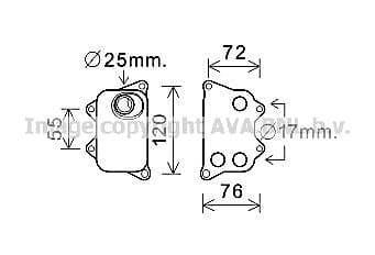 AVA Oljekylare, motor QUALITY COOLING VN3390