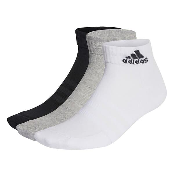Adidas Ankelstrumpor Cushioned Sportswear 3-pack Vit/Grå/Svart adult IC1281 IC1277