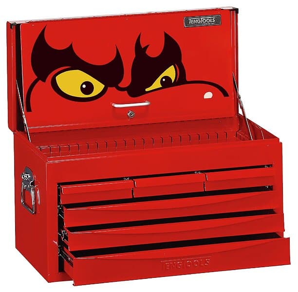 Teng Tools Topplåda TC806SV 6 lådor, röd