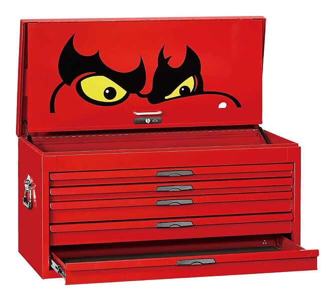 Teng Tools Verktygslåda TC205NF 5 lådor, röd