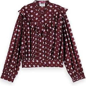 Scotch & Soda Blommig Volangprydd Skjorta Combo P 8 år