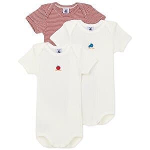 Petit Bateau 3-Pack Baby Bodys