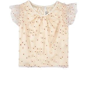 Bonpoint Ruffle Floral Print Blus Vit 8 år