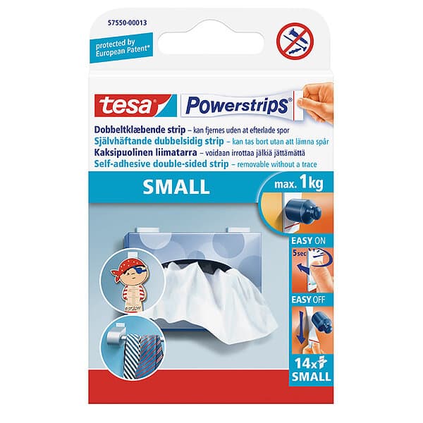 Tesa Uppfästning Power-Strips Mini 14 Stk