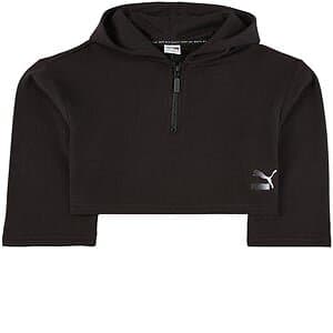 Puma Croppad Huvtröja Svart 7-8 years