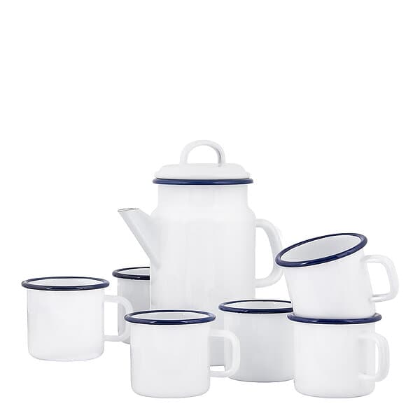 Set Kockums Tekanna 2l/Mugg 37 cl 6-pack Vit