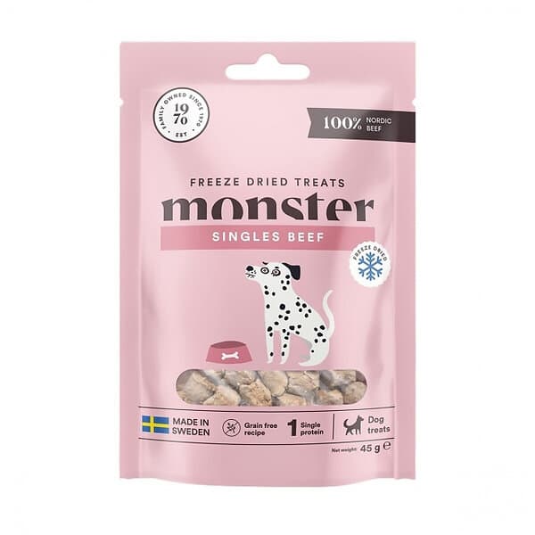 Monster Pet Food Dog Treats Freeze Dried Beef 45g