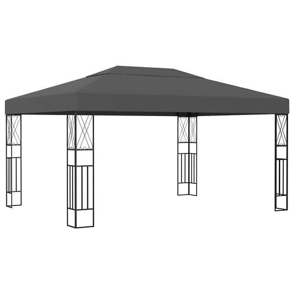 vidaXL Gazebo 3x4m Anthracite Fabric