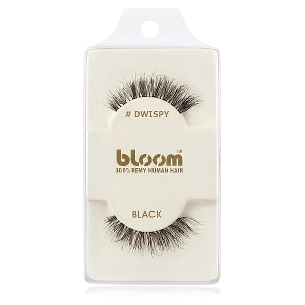 Bloom Natural Fästbara ögonfransar av människohår (Dwispy, Black) 1 cm female