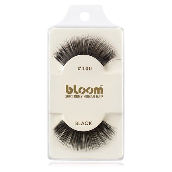 Bloom Natural Fästbara ögonfransar av människohår No. 100 (Black) 1 cm female