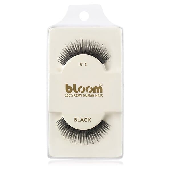 Bloom Natural Fästbara ögonfransar av människohår No. 1 (Black) cm female