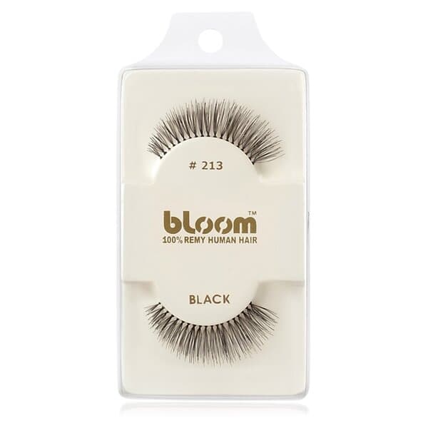 Bloom Natural Fästbara ögonfransar av människohår No. 213 (Black) 1 cm female