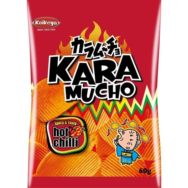 Koikeya Karamucho Chips Hot Chilli Ridge Cut 60g