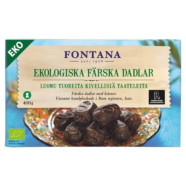 Fontana Färska ekologiska dadlar 400g