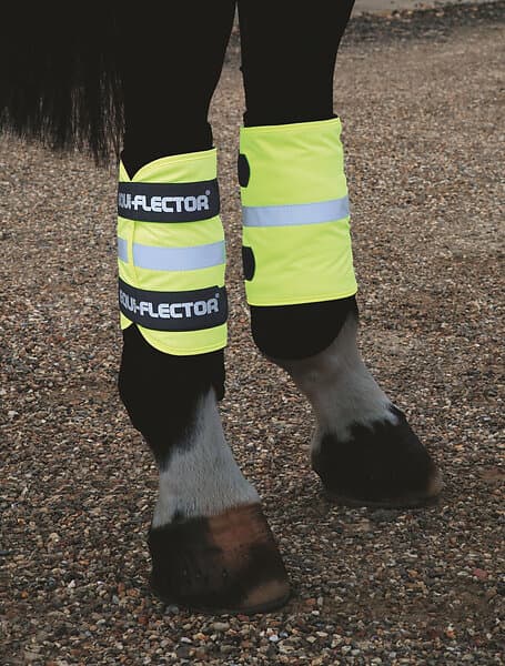 Shires Equi-Flector wraps benreflex Neongul